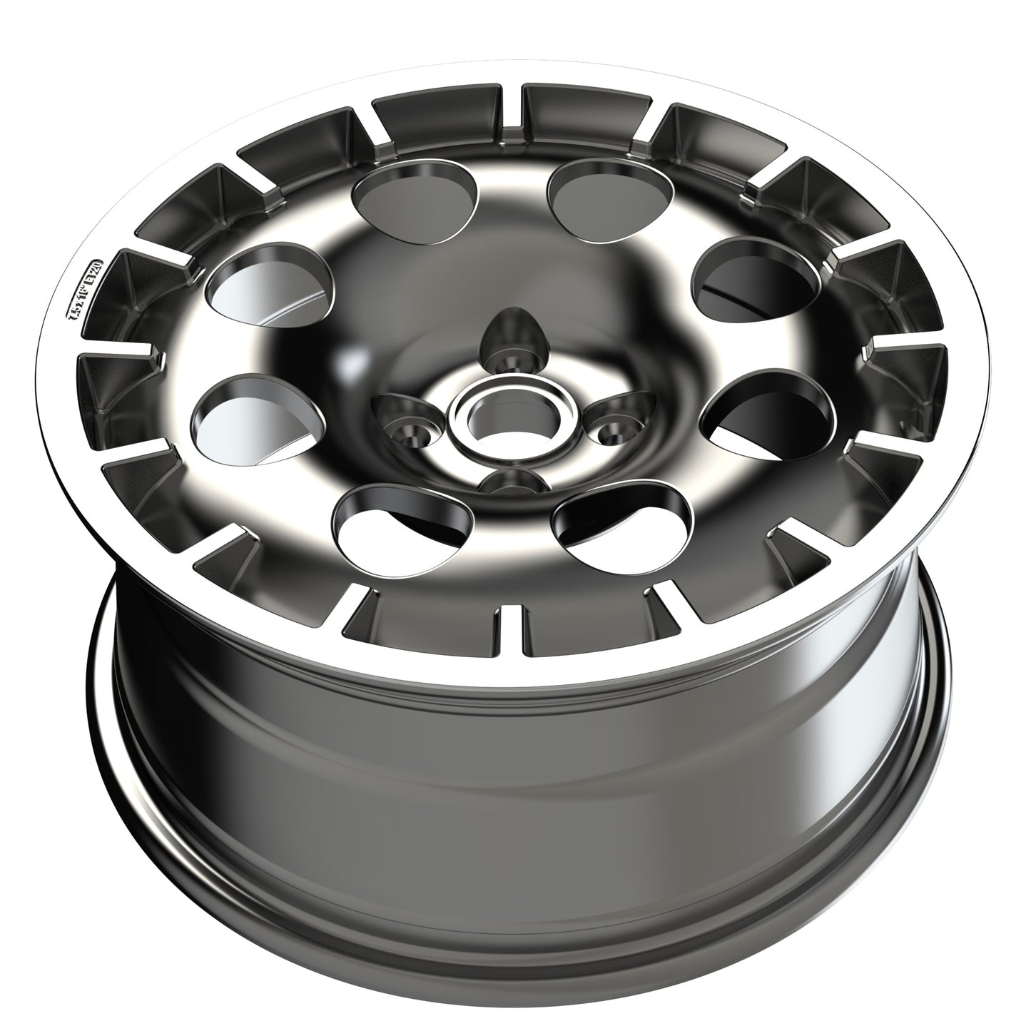 B-Star int-1675 Wheel - Anthracite w/ Diamond Polished Lip & Satin clear coat (7.5 x 16)