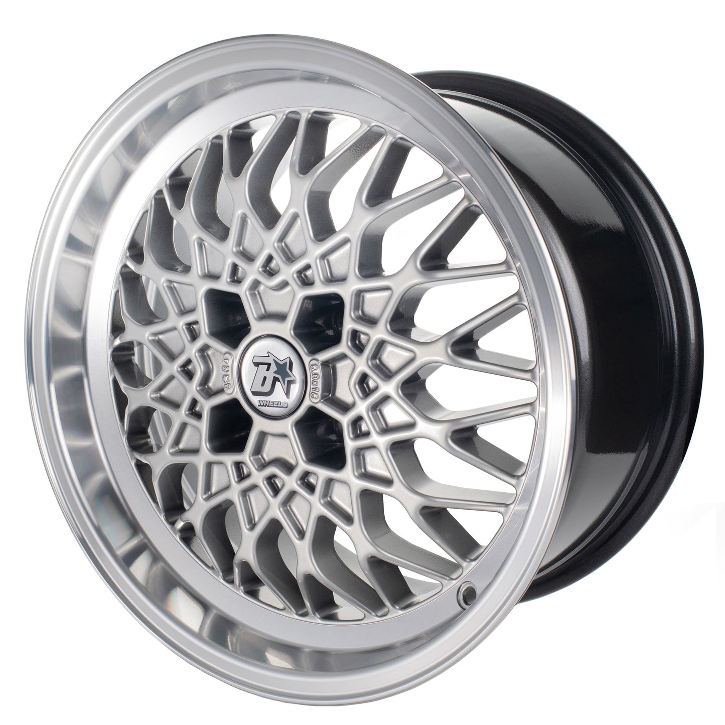 B-Star RA Wheel - Silver w/ Diamond Polished Lip (8 x 16)