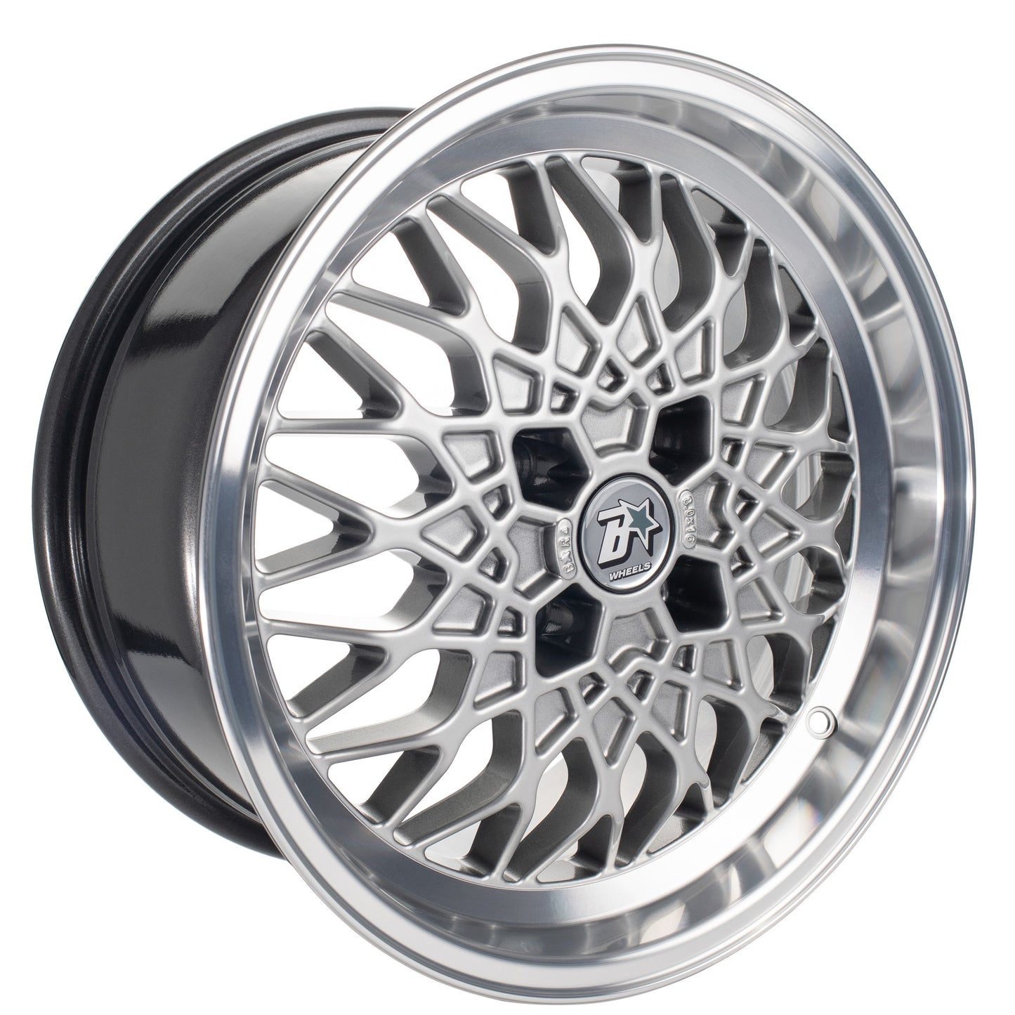 B-Star RA Wheel - Silver w/ Diamond Polished Lip (8 x 16)