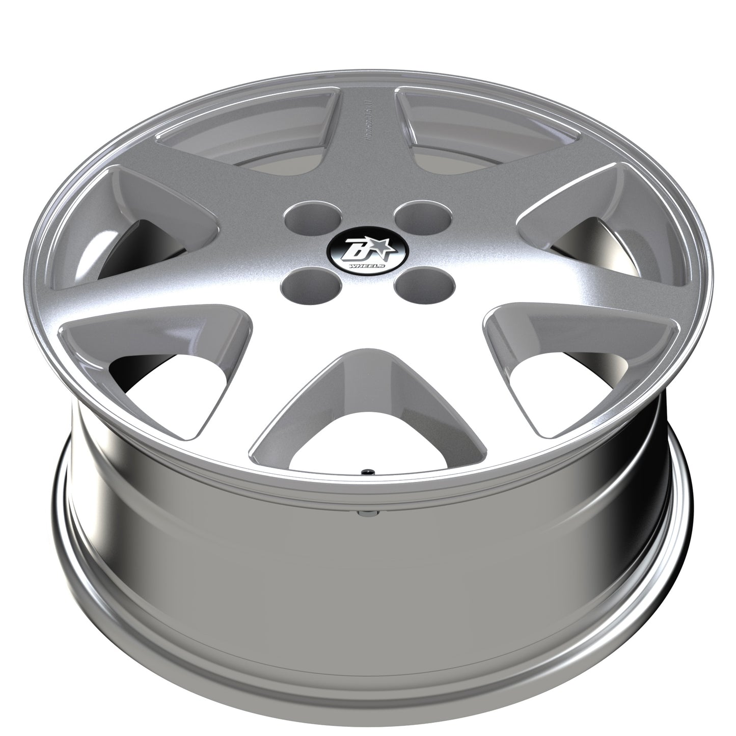 B-Star F-RS7 Wheel - Silver w/ Diamond Polished Lip (7.5 x 17)