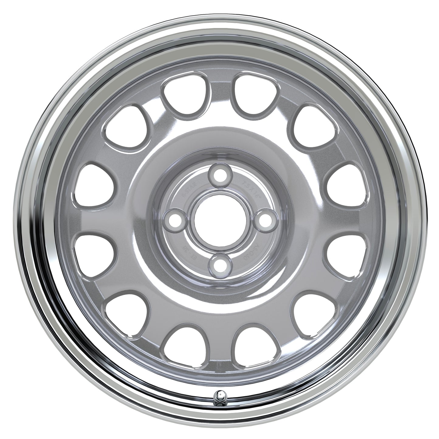 B-Star Alloy-Steel G60 Wheel - Silver w/ Diamond Polished Lip (7.5 x 16)